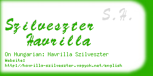 szilveszter havrilla business card